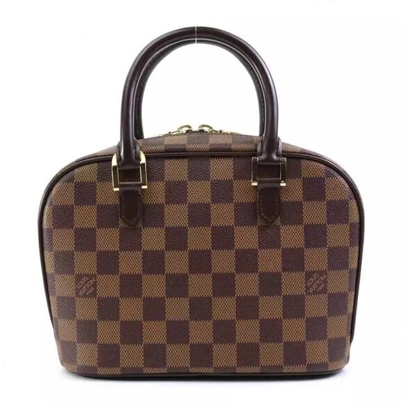 Auth LOUIS VUITTON Damier Sarria Mini Handbag Brown - Picture 2 of 13